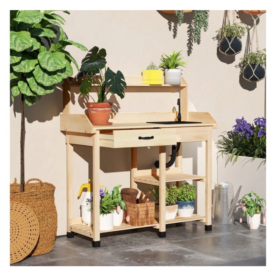 Tavolo da giardinaggio in legn - Gardening Tools Wooden recensione e prezzo
