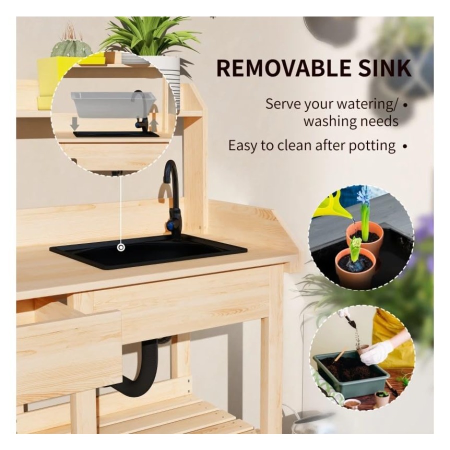 Tavolo da giardinaggio in legn - Gardening Tools Wooden recensione e prezzo